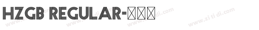 HZGB regular字体转换
